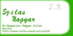 szilas magyar business card